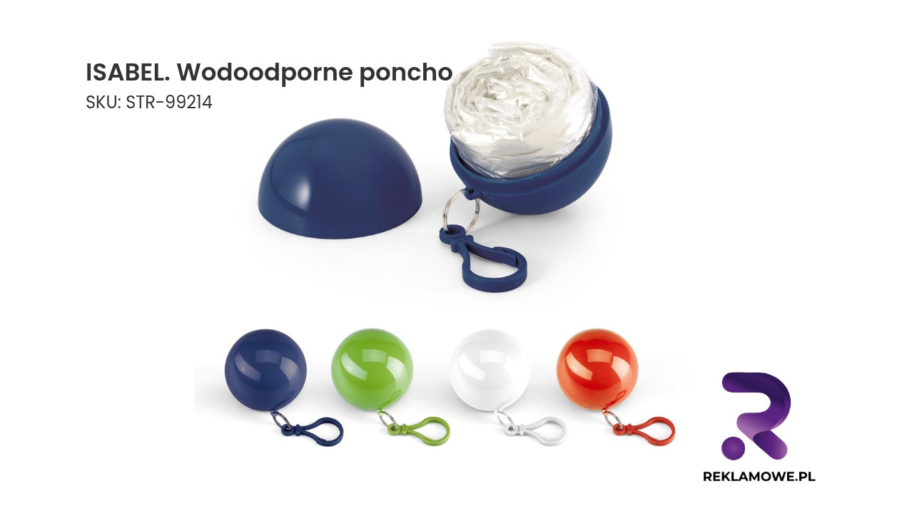 Wodoodporne poncho ISABEL w kolorze granatowym