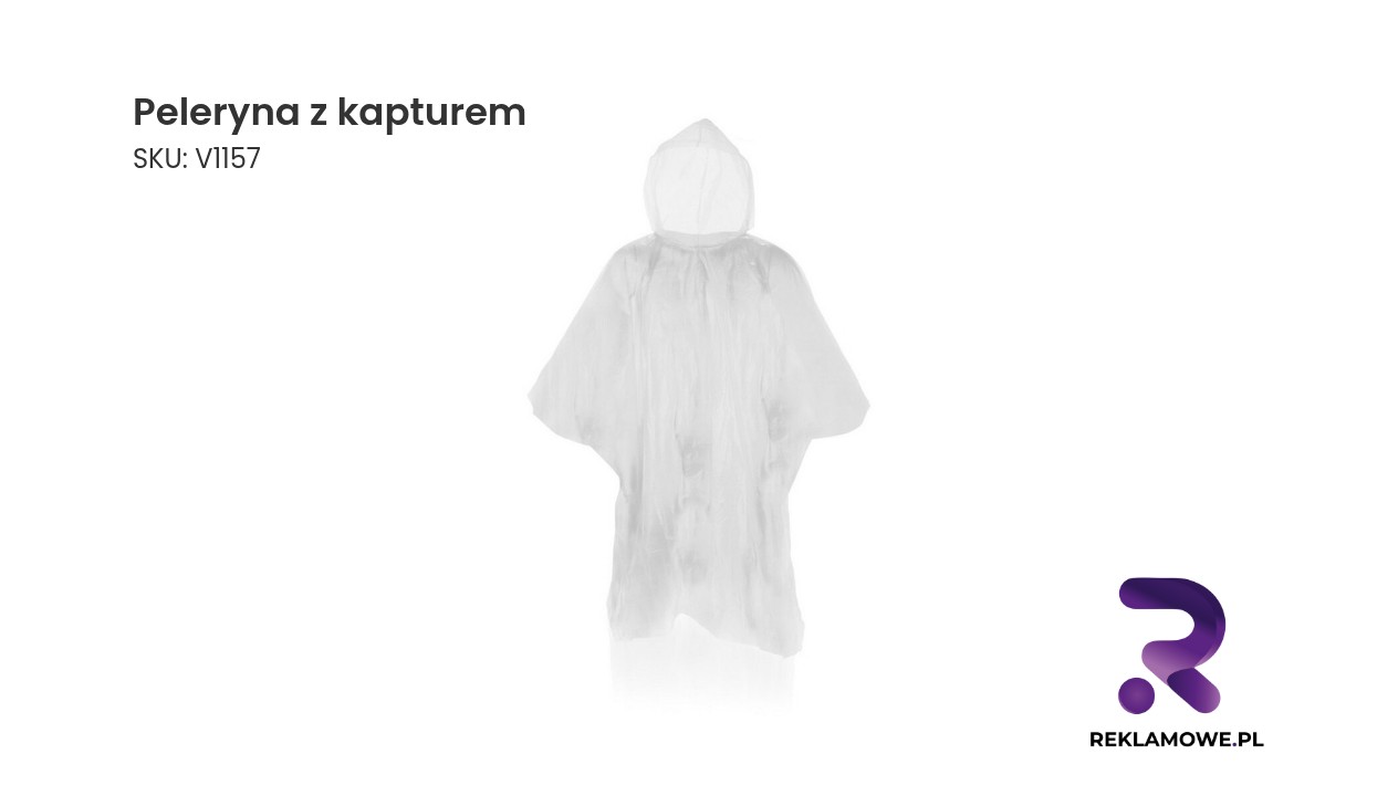 Ciemna peleryna z kapturem idealna na zimne dni