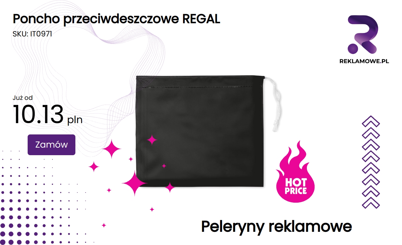 Poncho przeciwdeszczowe REGAL w kolorze granatowym