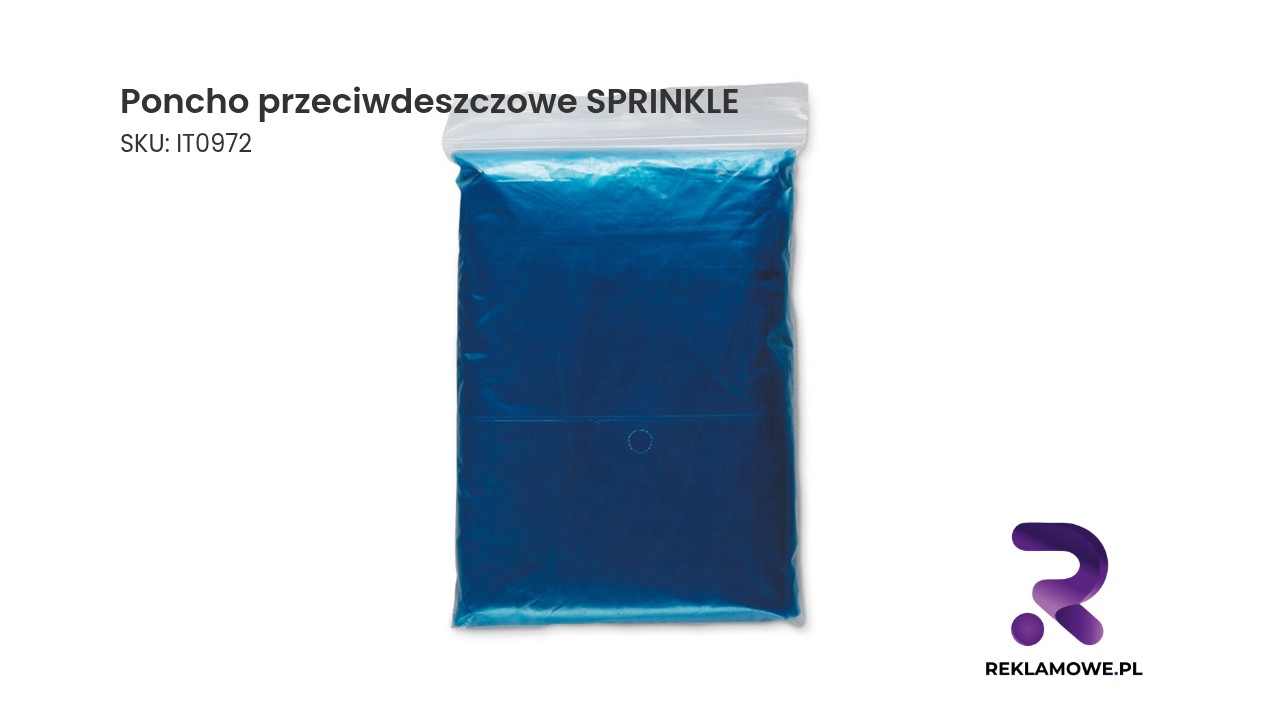 Poncho przeciwdeszczowe SPRINKLE Poncho przeciwdeszczowe SPRINKLE w kolorze niebieskim