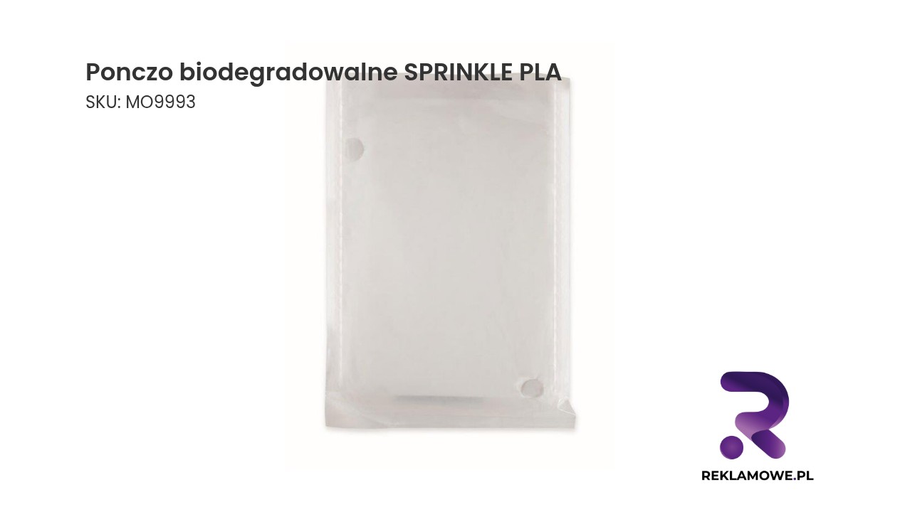 Ponczo biodegradowalne SPRINKLE PLA wykonane z PLA, przyjazne dla środowiska