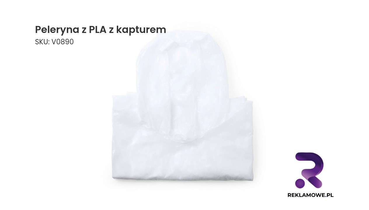 Peleryna z PLA z kapturem ekologiczna odzież