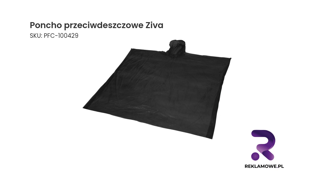 Poncho przeciwdeszczowe Ziva - lekkie i wodoodporne poncho na deszcz