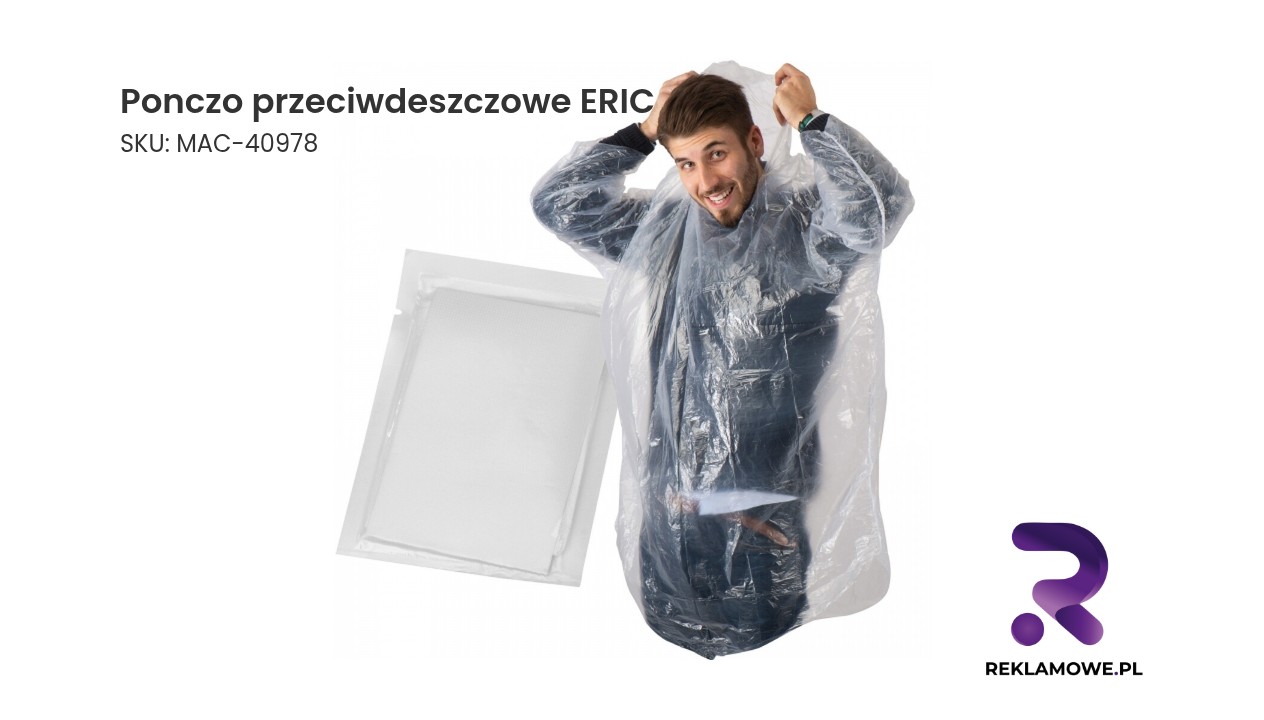 Ponczo przeciwdeszczowe ERIC - lekkie i praktyczne ponczo na deszcz
